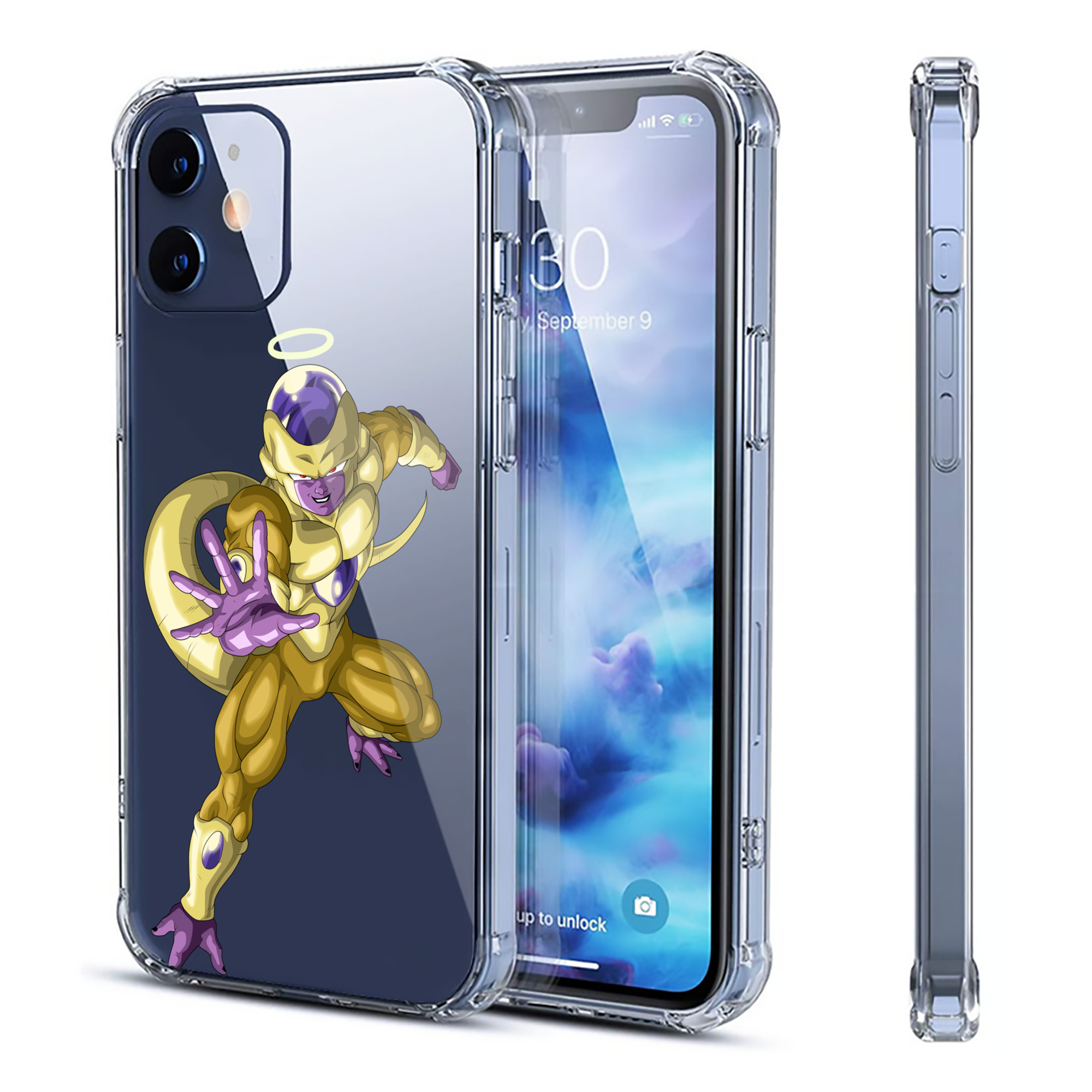 （画像用） ドラゴンボール フリーザ DRAGON BALL Frieza 【iPhone 12シリーズ対応】透明スマホケース（クリアソフトケース）
